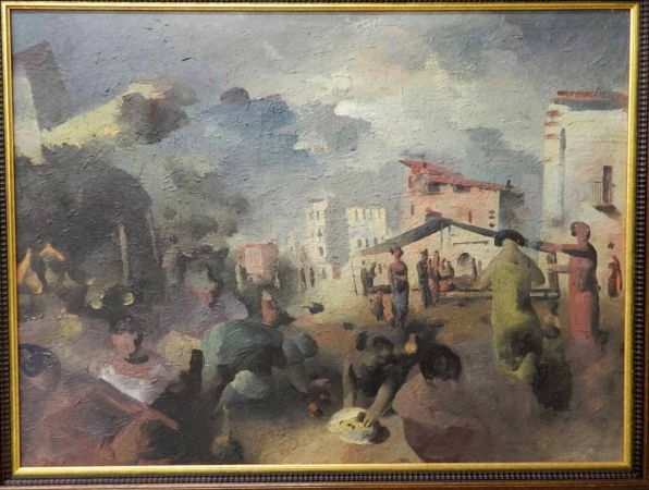 Hermann Knecht: Markt in Locarno