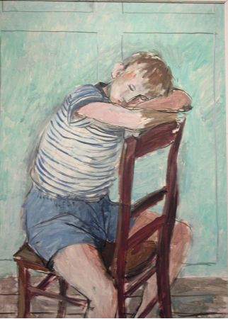 Fritz Leu: Sitzender Knabe (Ernst)