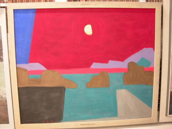 Ferdinand Gehr: Mondnacht im Rheintal