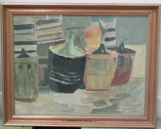 Albert Halbheer: Stilleben mit Flaschen