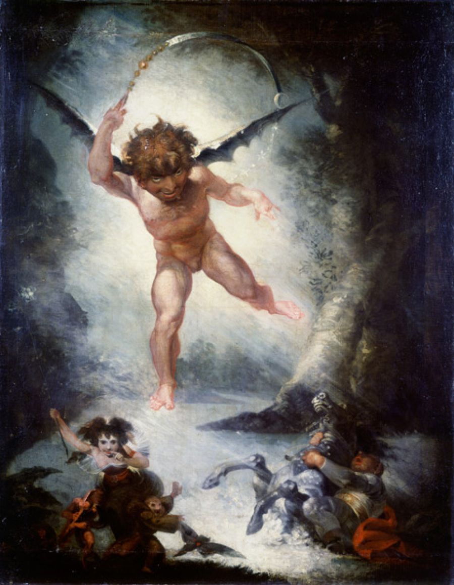 Johann Heinrich Füssli, Robin Goodfellow-Puck, 1787-1790, Öl auf Leinwand, 106 x 85.5 cm</p>