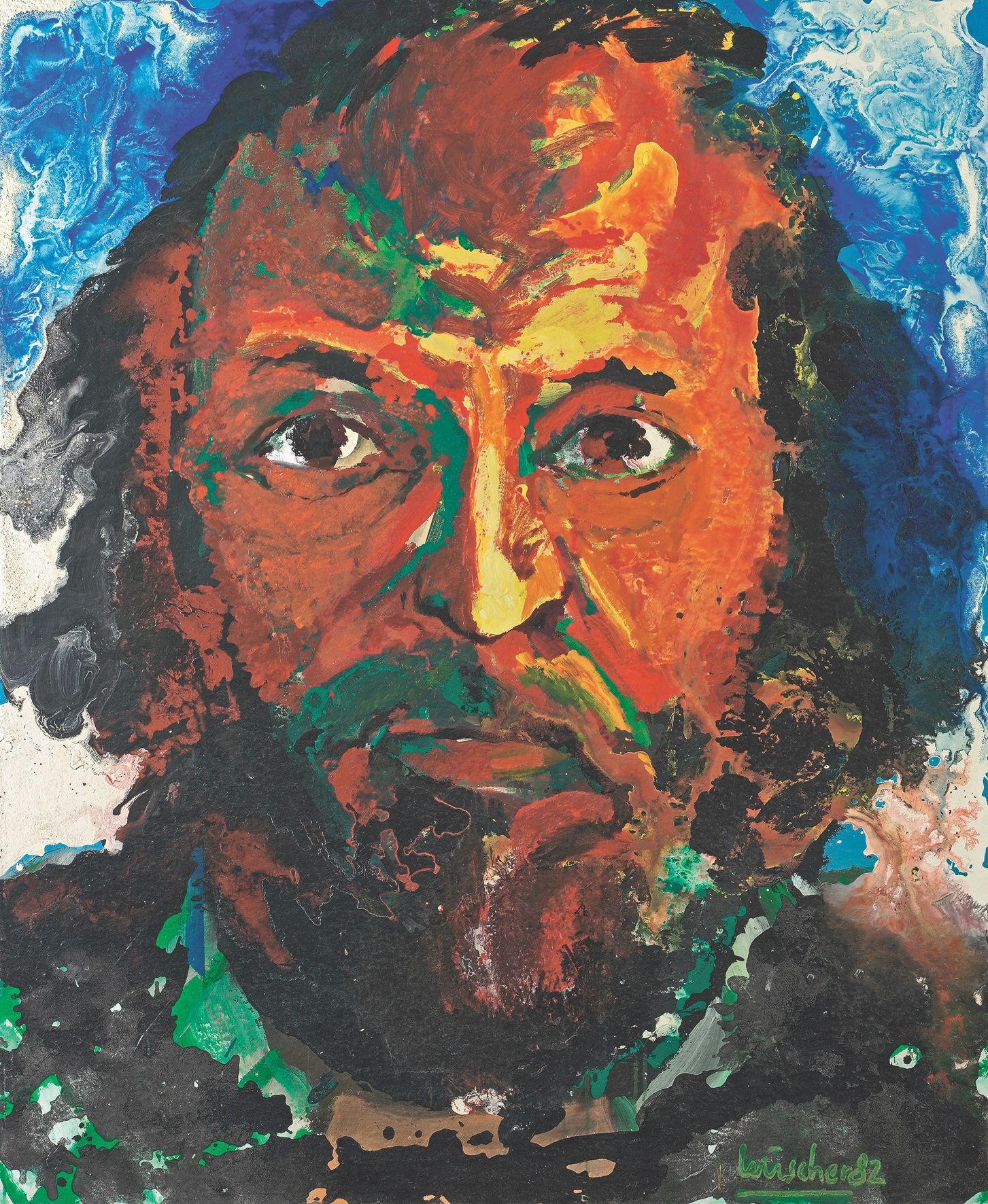 Berhard Wüscher: Selbstportrait Belair, 1982