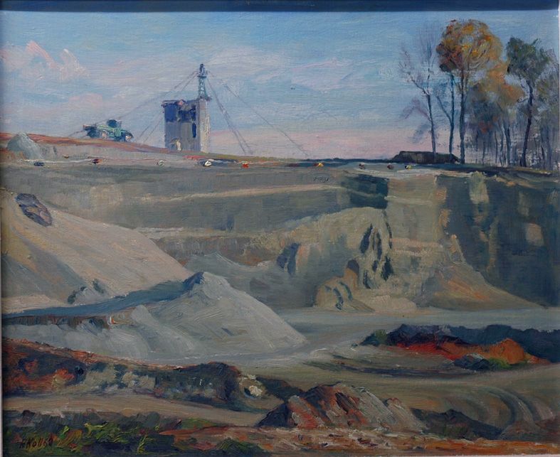 Franz Holl: Kiesgrube bei Büsingen, 1960